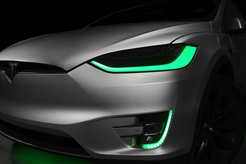 Tesla Model X Headlight & Fog Light DRL Upgrade Kit - ORACLE Lighting - Dynamic ColorSHIFT - Dynamic ColorSHIFT - `16-`21